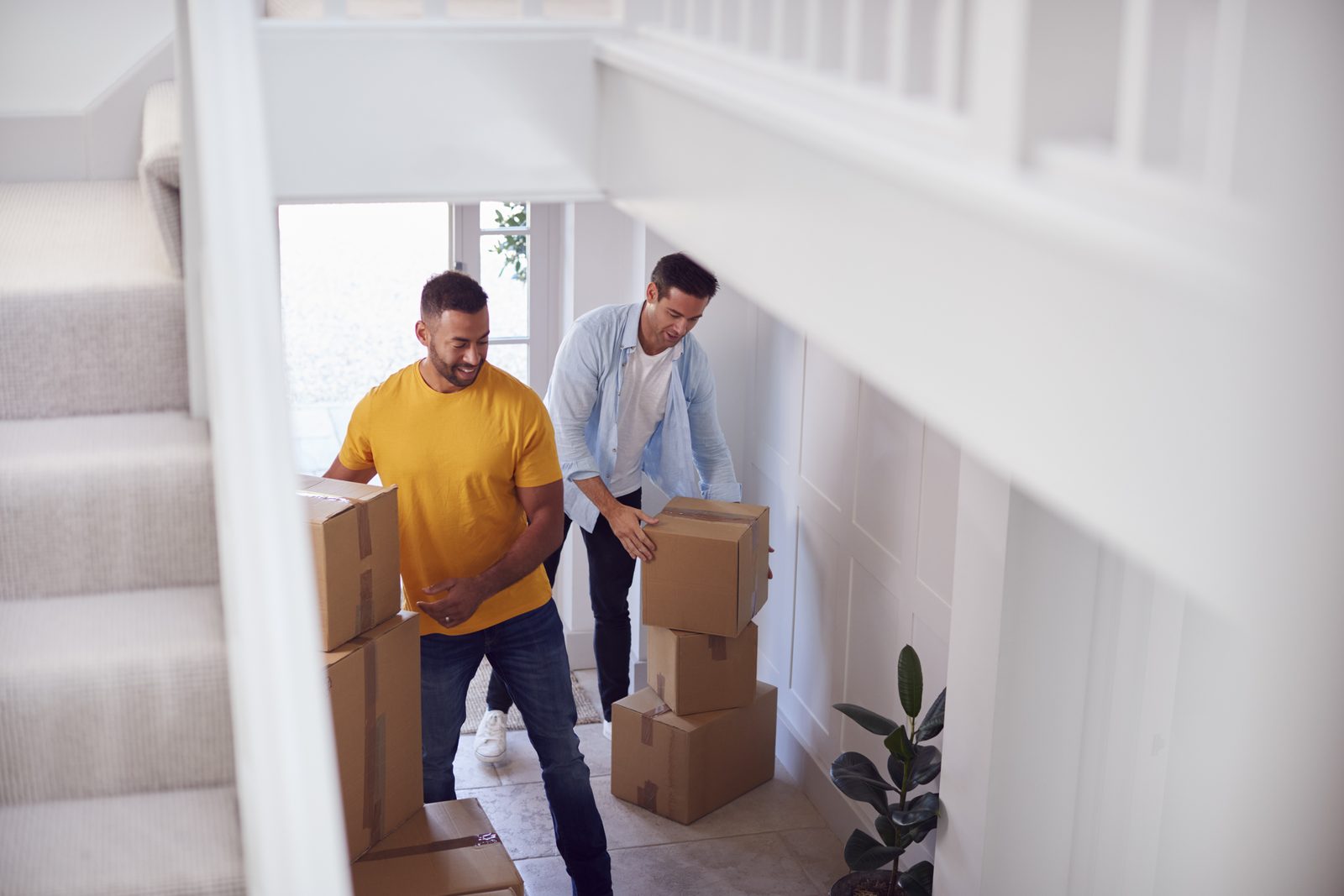 Squad members helping on a moving day